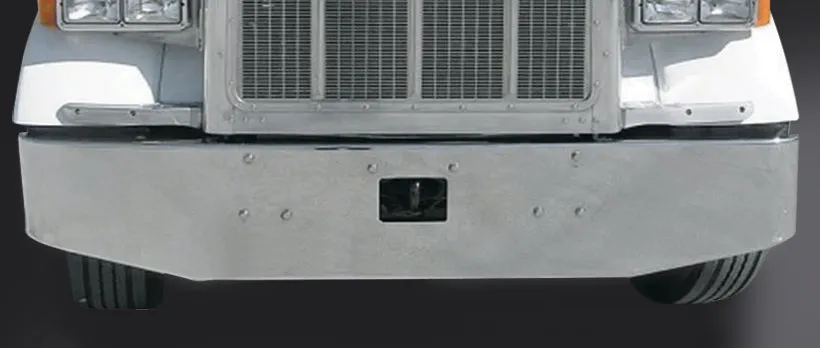 16" Standard Rolled End Bumper with Tow Hole Fits Peterbilt 378 & 379