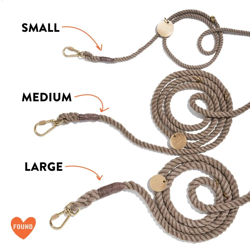 Black Rope Dog Leash Bolt Snaps, Adjustable