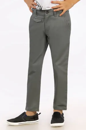 Charcoal Comfort Fit Chino Trouser