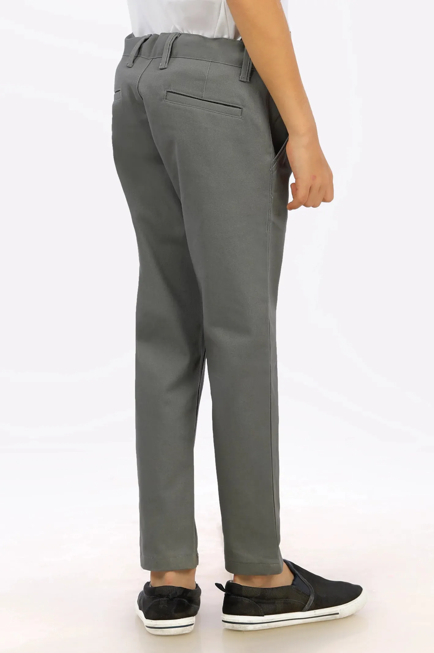 Charcoal Comfort Fit Chino Trouser