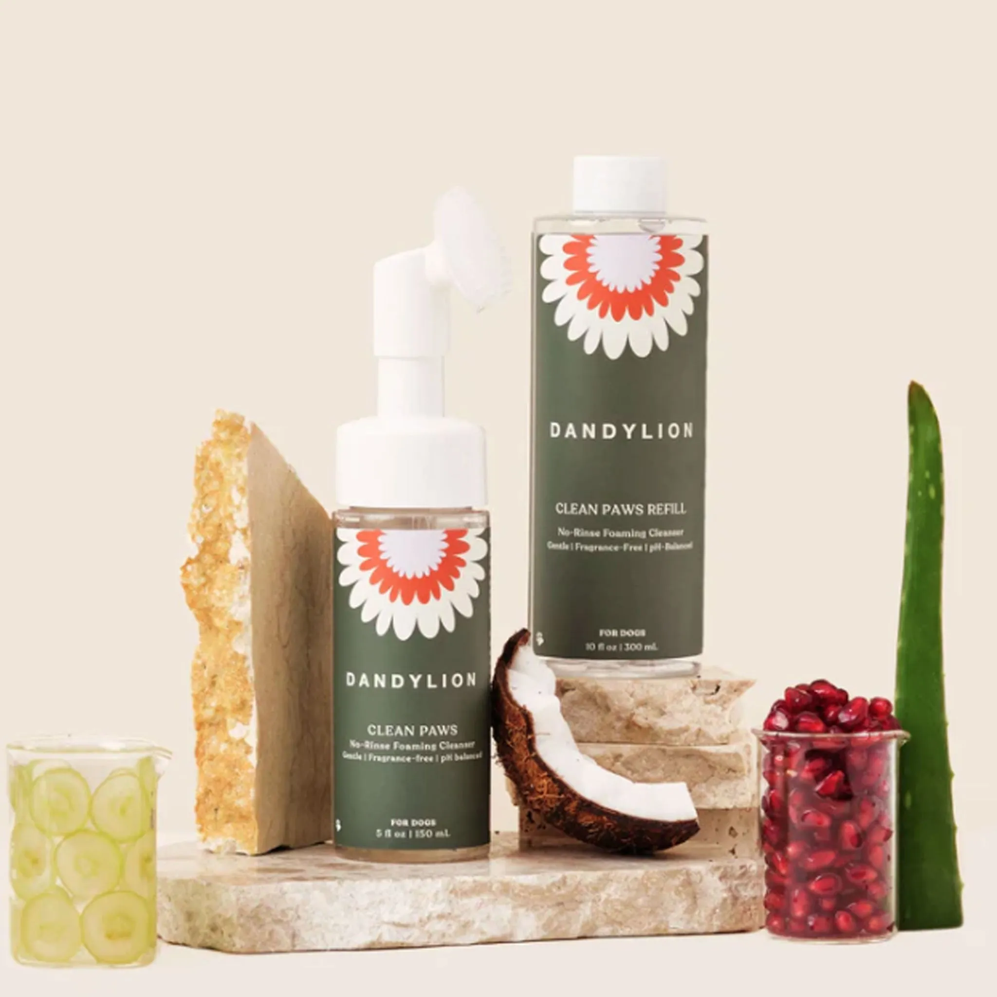 Dandylion No-Rinse Foaming Cleanser Clean Paws Refill 10 oz