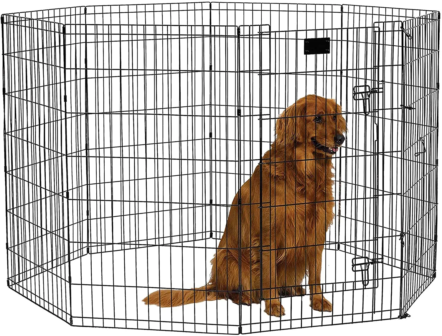 Foldable Dog Playpen with Walk-Thru Door -  8 Panels - Midwest Homes for Pets
