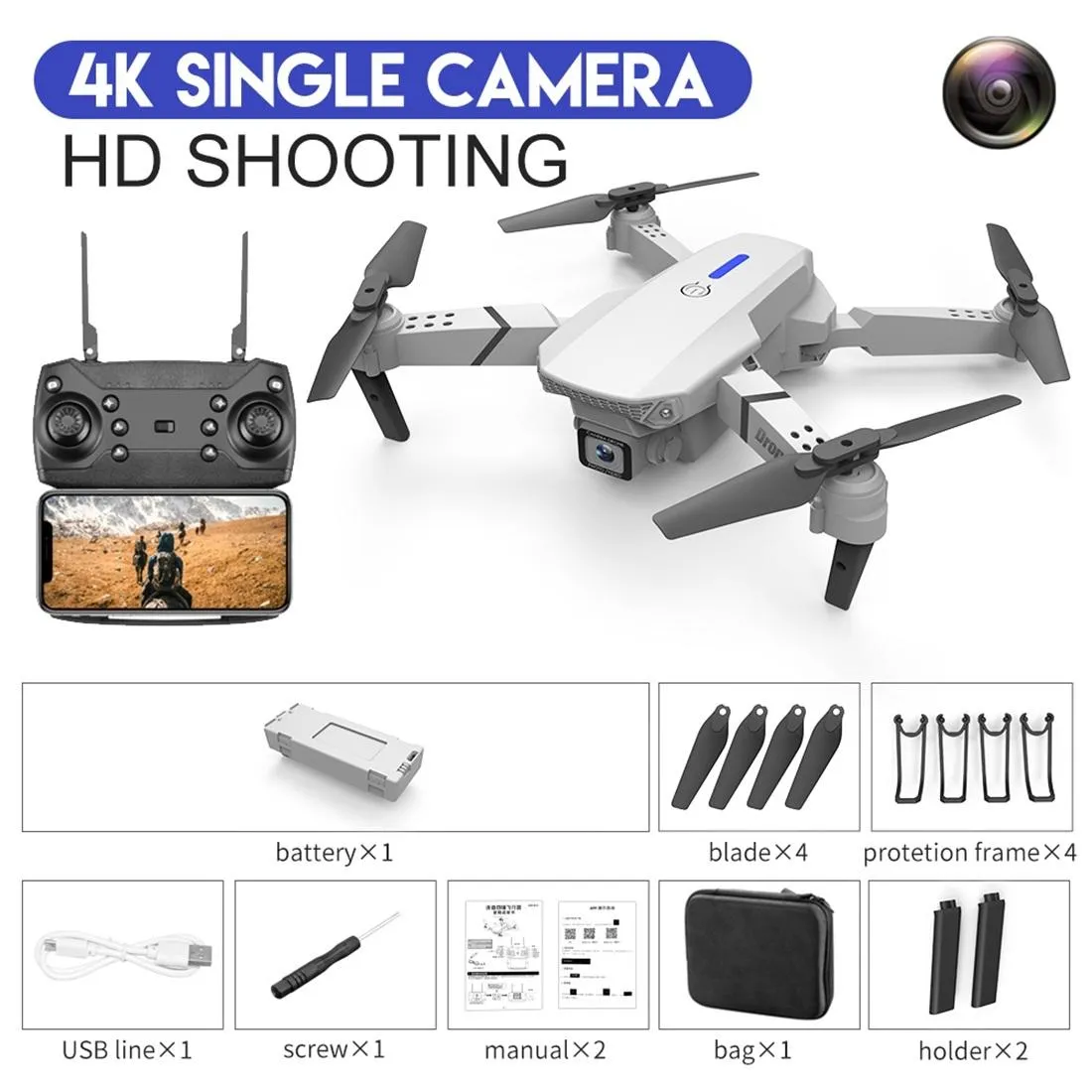 Foldable Mini Rc Quadcopter Drone with Remote Control