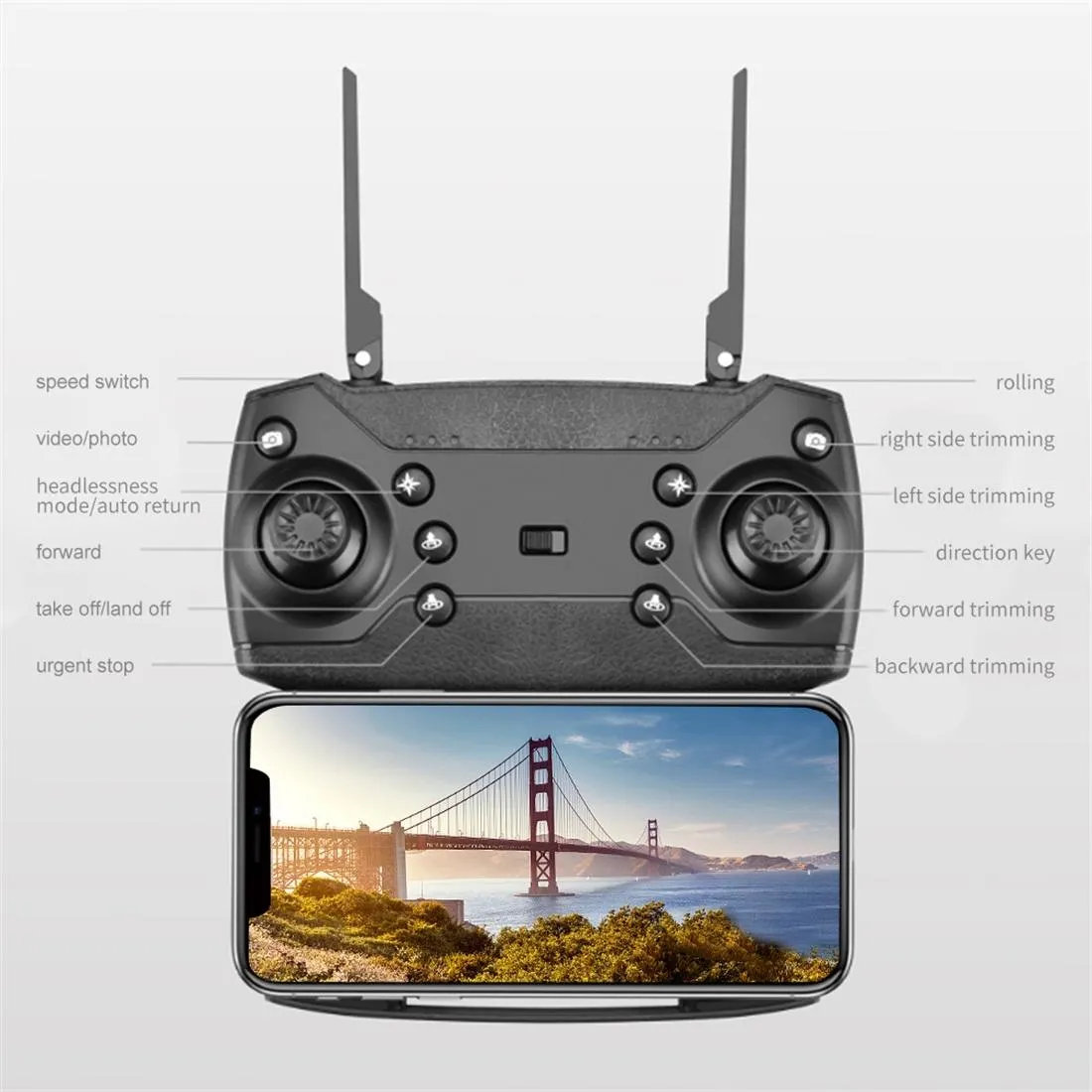 Foldable Mini Rc Quadcopter Drone with Remote Control