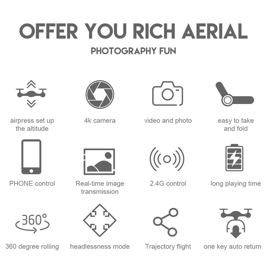 Foldable Mini Rc Quadcopter Drone with Remote Control