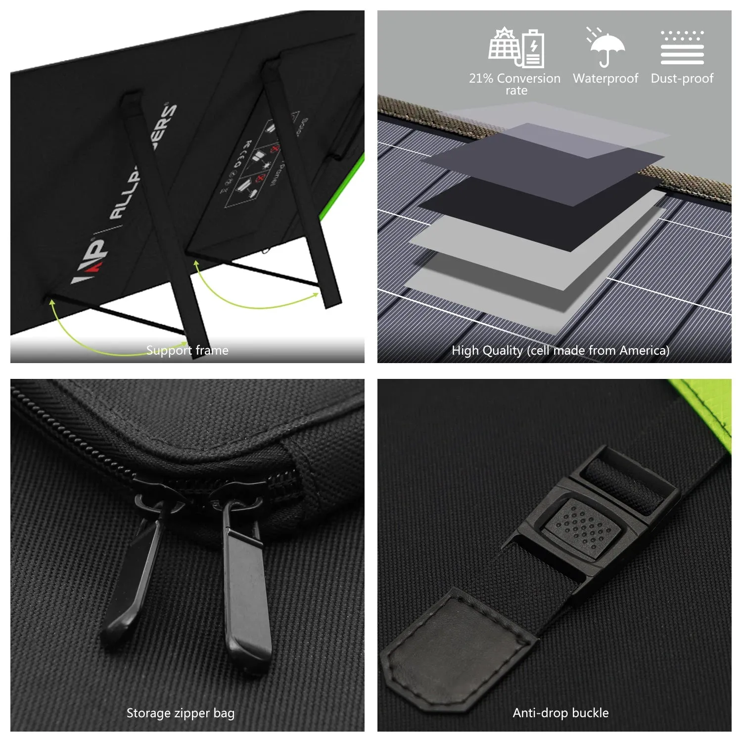 Foldable Solar Panel For Laptops Power Stations 18V 140W Dc Usb Output