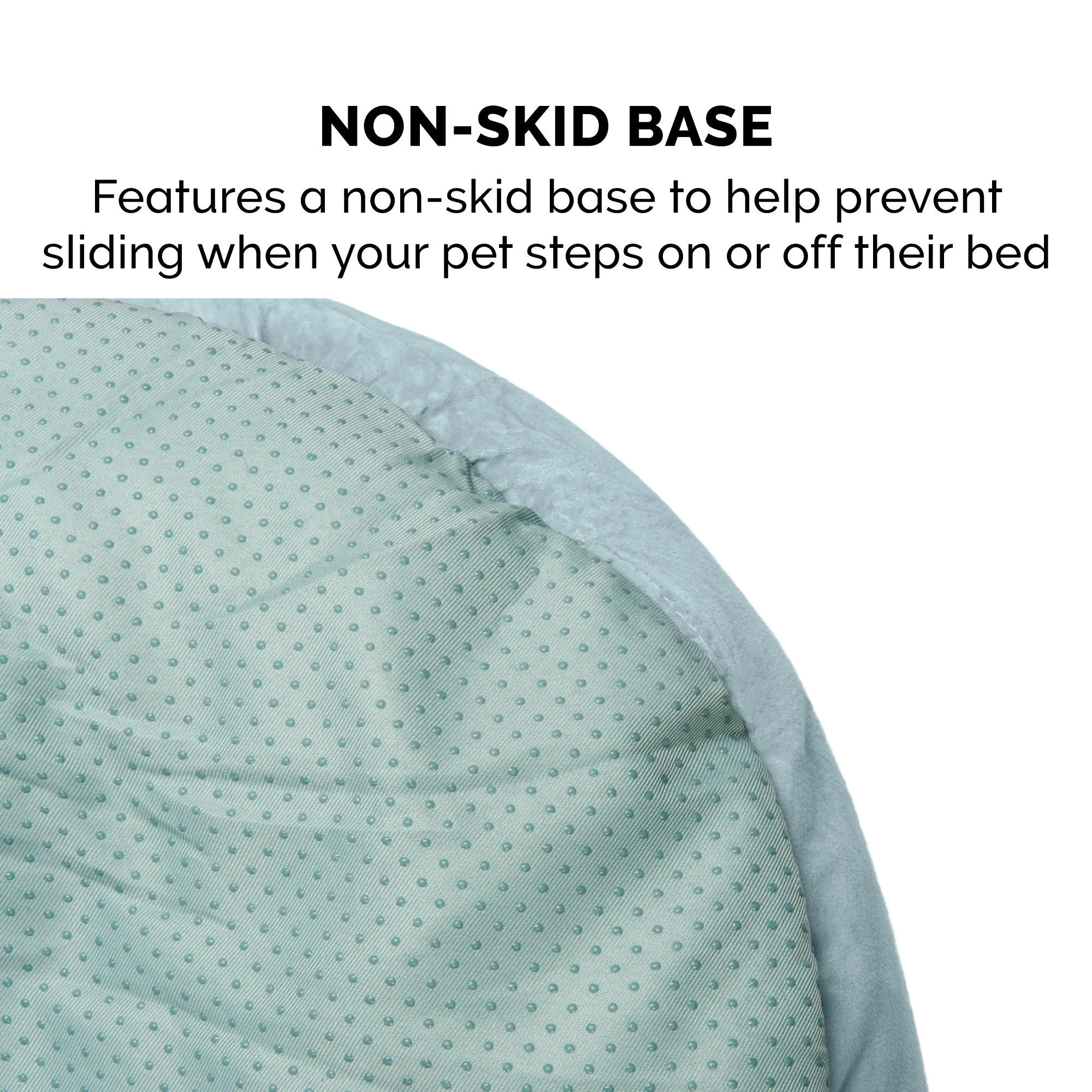 FurHaven Minky Faux Fur & Velvet Calming Hug Bed - Medium 24, Aquamarine