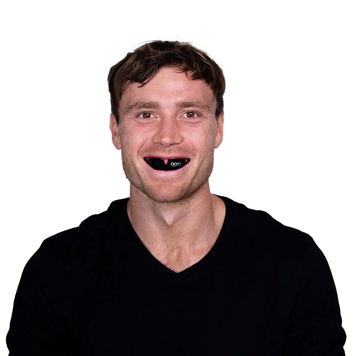 Opro Self - Fit Adult Silver Mouthguard - Black / Red