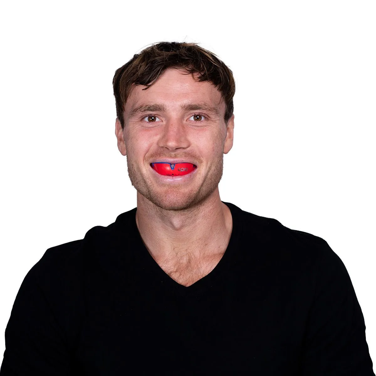 Opro Self - Fit Adult Silver Mouthguard -  Red/Blue