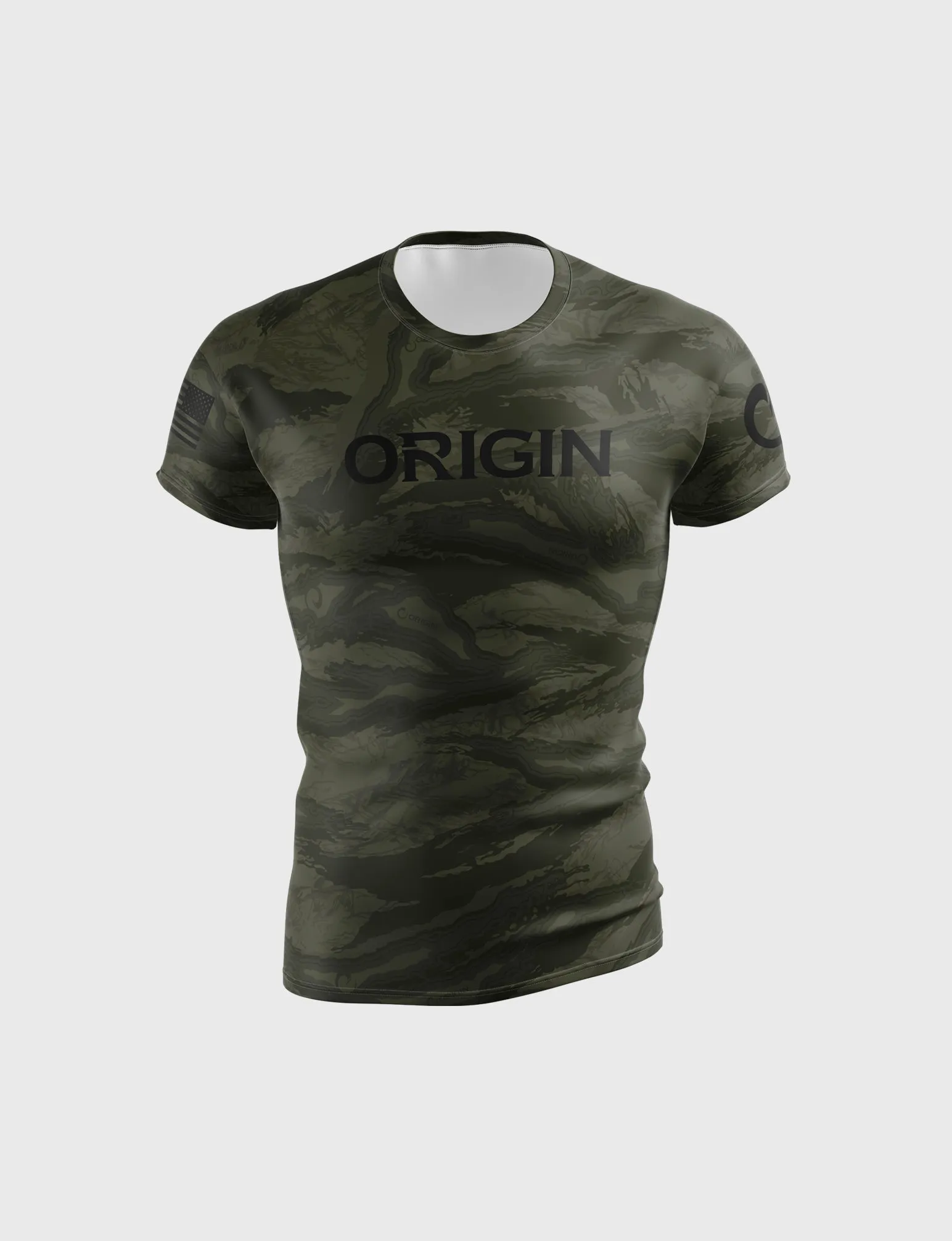 ORIGIN RAPTOR CAMO PATRIOT SS COMFORT FIT RASHGUARD