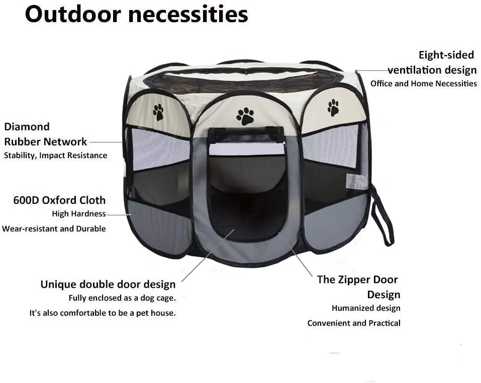 Pet Playpen Dog Playpen Foldable Tent Cage Crate